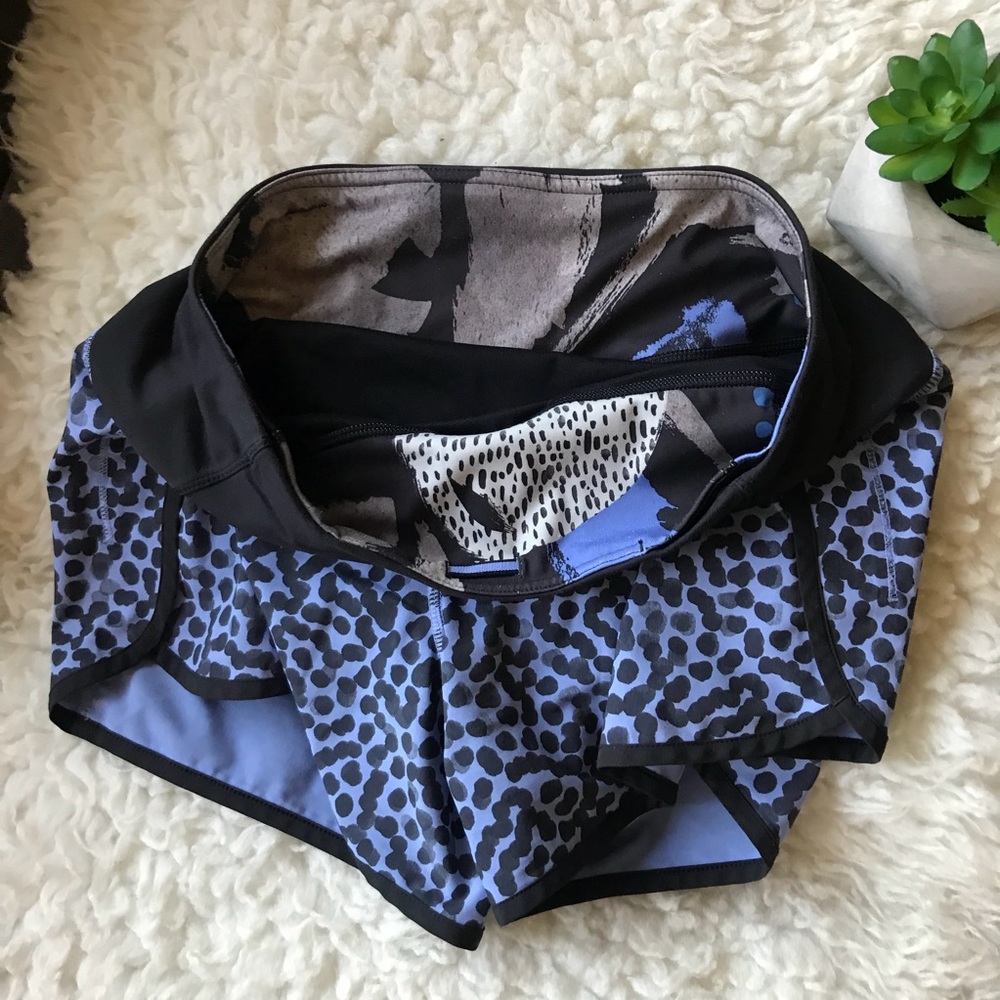 LULULEMON rare ace spot lullaby/black shorts - Picture 5 of 7